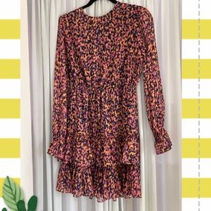 Bar III  NWOT. cute ruffle mini dress mixed colors.